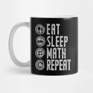 'Eat Sleep Math Repeat' Teacher's Day Gift Mug